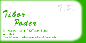 tibor poder business card